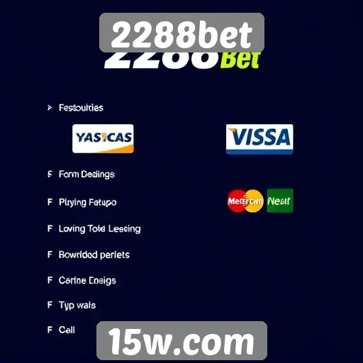 Métodos de pagamento disponíveis na plataforma 2288bet